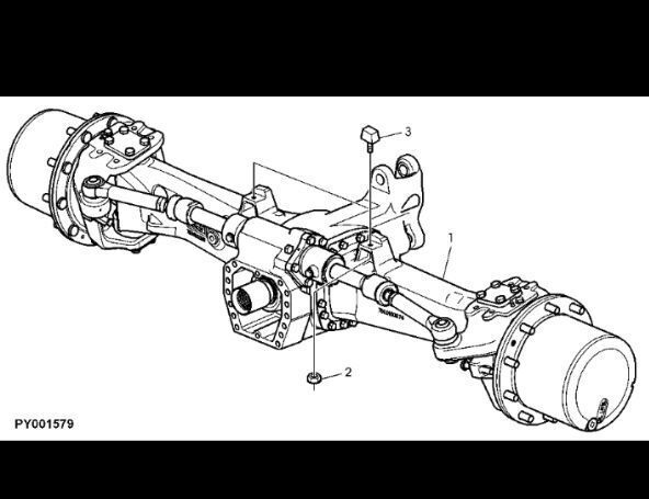 John Deere AL171820 aksling for John Deere 7530 Premium hjul traktor