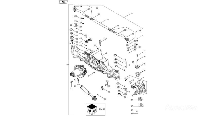 Rurka 87455737 annen overføring reservedel for New Holland T6090 T6070  hjul traktor