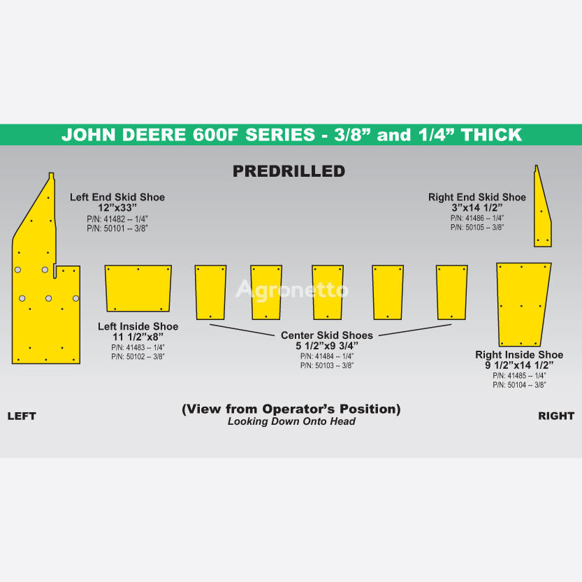 Plastik dnishche zhatok  John Deere for John Deere FLEX kornhøster