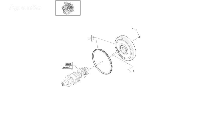 New Holland 2830618 svinghjul for New Holland T6010  hjul traktor